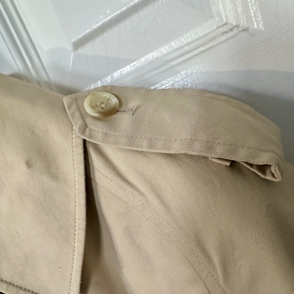 Burberry Beige Trench Coat Sz 8 Petite Made in England - Picture 5 of 16